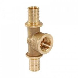 Тройник РЕХАУ RAUTITAN с внутр. резьбой на боков. проходе 32-Rp 3/4-25 RX+ для труб из сшитого полиэтилена аксиальный, 14562981001