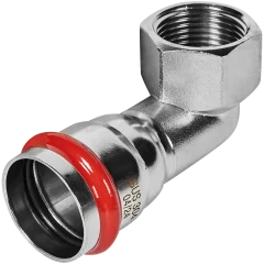 Угольник ROMMER-переходник-ВР, 35х1, из нержавеющей стали прессовой