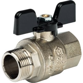 Кран шаровой полнопроходной STOUT ВР/НР, ручка бабочка 3/4, SVB-0004-000020