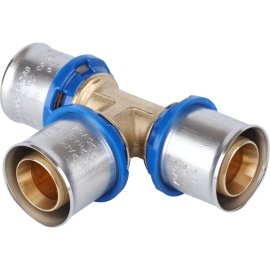 Тройник равнопроходный APE 26х26х26 для металлопластиковых труб прессовой, ARL2200333