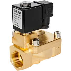 Клапан соленоидный (электромагнитный) STOUT непрямого (пилотного) действия НЗ 24В G1 SSV-0030-024025
