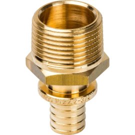 Переходник STOUT с наружной резьбой 16xR 3/4 для труб из сшитого полиэтилена аксиальный, SFA-0001-001634