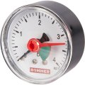 Манометр аксиальный ROMMER с указателем предела. Корпус Dn 50 мм 1/4 , 0...4 бар, кл.2.5