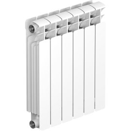Радиатор биметаллический RIFAR BASE 500 6 секций боковое подключение (белый RAL 9016), 1RB50-6