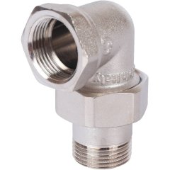 Разъемное угловое соединение STOUT американка ВН, никелированное 3/4, SFT-0059-000034