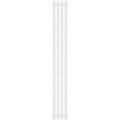 Стальной трубчатый радиатор STOUT TUBE QUADRO 4 секции нижнее правое подключение QV40-1750-4 R RAL1T104S9016 (белый муар), STQV4017504RRAL1T104S9016