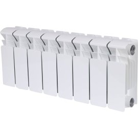 Радиатор биметаллический RIFAR BASE 200 8 секций боковое подключение (белый RAL 9016), 1RB20-8