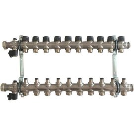 Группа коллекторная Oventrop Multidis SF 10 со встроенными регулирующими вставками на 10 контуров, 1404560