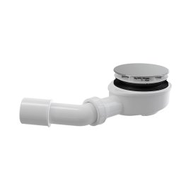 Сниженный сифон для душевого поддона AlcaPlast, хром, A491CR