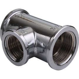 Тройник TIEMME 3/4х1/2х3/4 ВР хром, 1500596