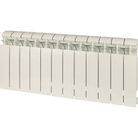 Радиатор биметаллический Global STYLE PLUS 350 12 секций боковое подключение (белый RAL 9010), STP03501012