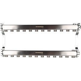 Коллектор из нержавеющей стали ROMMER для радиаторной разводки 12 выходов, RMS-4401-000012