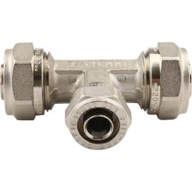 Тройник переходной TIEMME (20.2х16.2х20.2) для металлопластиковых труб винтовой, 1600017