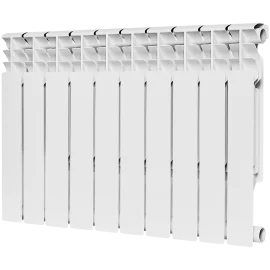 Радиатор биметаллический ROMMER Plus BM 500 10 секций боковое подключение (RAL9016)