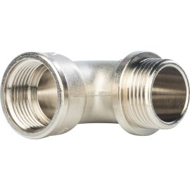 Угольник никелированный STOUT НВ 1  с упором, SFT-0016-000001