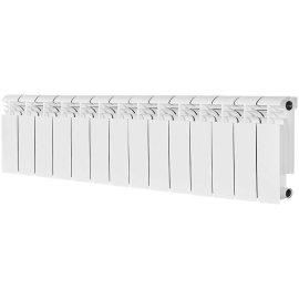 Радиатор биметаллический STOUT VEGA 200 14 секций боковое подключение (белый RAL 9016), SRB-1310-020014