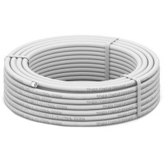 Труба гофрированная из нерж. Стали SS304 Stahlmann 20A, отожженная в оболочке белая, 30м