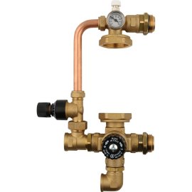 Насосно-смесительный узел STOUT с термостатическим клапаном и байпасом, без насоса, *SDG-0020-002000