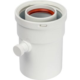 *SCA-6010-000101 STOUT Элемент дымохода  конденсатосборник вертик.  DN60/100, п/м уплотнения в компл. с лого