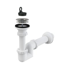 AlcaPlast A412-DN40 AlcaPlast Сифон для умывальника S-образный DN40 с нержавеющей peшeткой DN63