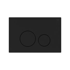 Панель смыва РЕХАУ NOVA ORB STEEL с круглыми клавишами с покрытием против отпечатков пальцев, нержавеющая сталь, черный, матовый, 19102631001