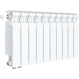 Радиатор биметаллический RIFAR MONOLIT VENTIL 350 MVL 10 секций нижнее левое подключение (белый RAL 9016), 3RM35.VL-10