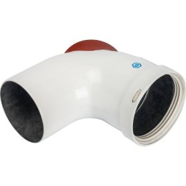 *SCA-0080-010090 STOUT Элемент дымохода отвод 90° DN80 с инспекционным патрубком, SCA-0080-010090