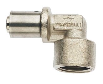 Угольник Prandelli Multyrama с внут.рез. (26х3)х1/2 для металлопластиковых труб прессовой, 109.04.02.6